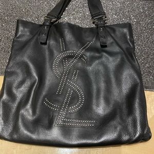 Authentic YSL Leather Tote Bag